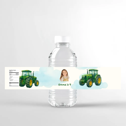 Farm Birthday Water Bottle Label